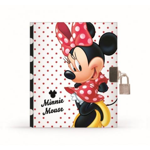 Lakattal zárható titkos napló,notesz Minnie Mouse