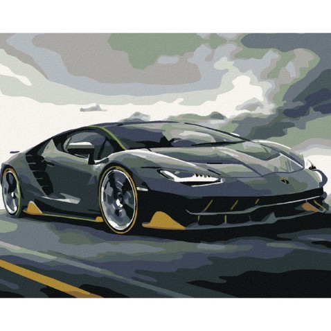 LAMBORGHINI - gyémántfestés kereten 40x50 cm