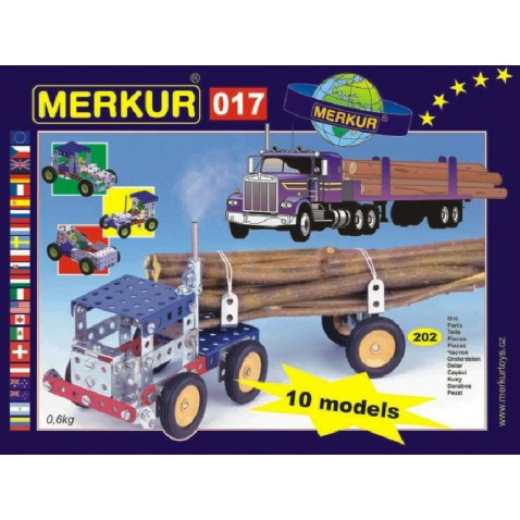Építőkészlet  MERKUR 017 teherautó 10 modell 202db