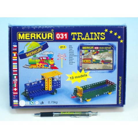 Építőkészlet Merkur 031 Vasúti modellek 10 modell 211 db