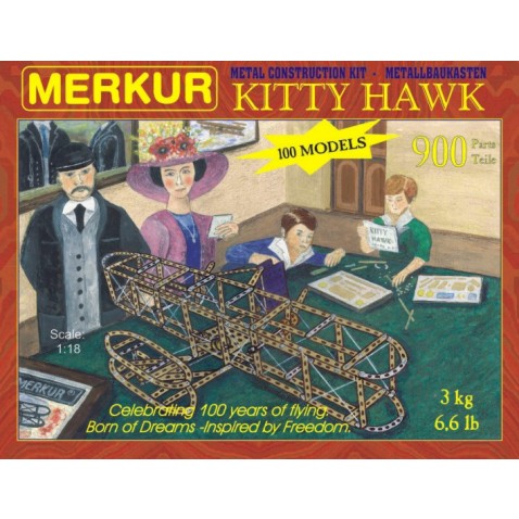 Építőkészlet Kit MERKUR Kitty Hawk 100 modellek 900 db