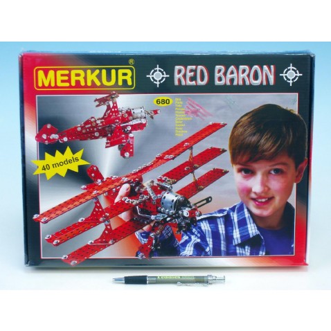 Építőkészlet MERKUR Red Baron 40 modellek 680 db