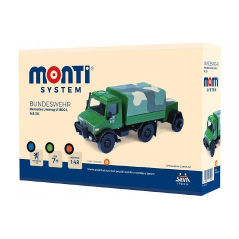 Építőkészlet Monti 30 Bundeswehr Mercedes Unimog 1:48