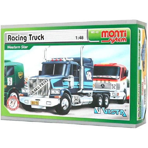 Építőkészlet Monti 43 Racing Truck Western star 1:48