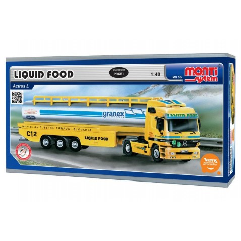 Építőkészlet Monti 55 Liguid Food Actros L-MB 1:48