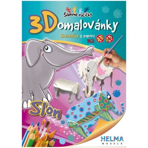 3D kifestő A4 - SET Elefánt