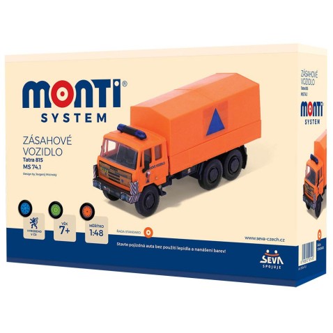 Építőkészlet Monti 74 Tatra 815 mentőautó 1:48