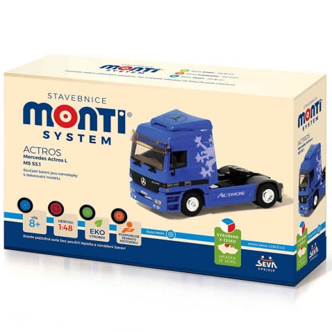 Építőkészlet Monti 53.1 Kamion Mercedes Actros L-MS 1:48