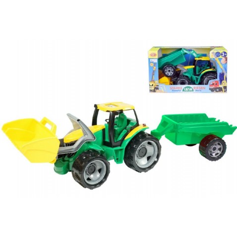 Traktor kanállal 60 cm és pótkocsival 45 cm
