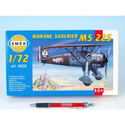 Modell Morane Saulnier MS 225 1:72 9,2x15,4cm  25x14,5x4,5cm