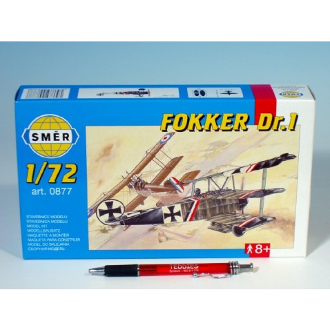 Modell Fokker DR.1 1:72 8,01x9,98cm  25x14,5x4,5cm