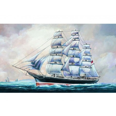 Modell Klipper Cutty Sark 1:180 23x36cm