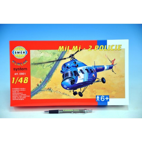 Modell Kliklak Helikopter Mil Mi 2 - Policie 27,6x30cm