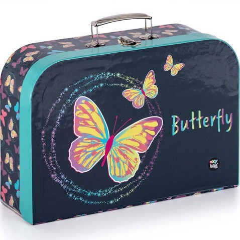 Gyerek bőrönd laminált 34 cm OXY Style Mini Butterfly