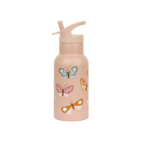 A Little Lovely Company - rozsdamentes acél kulacs, 350 ml - pillangó