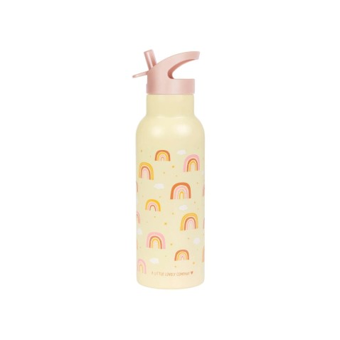 A Little Lovely Company - rozsdamentes acél kulacs, 500 ml - szivárvány