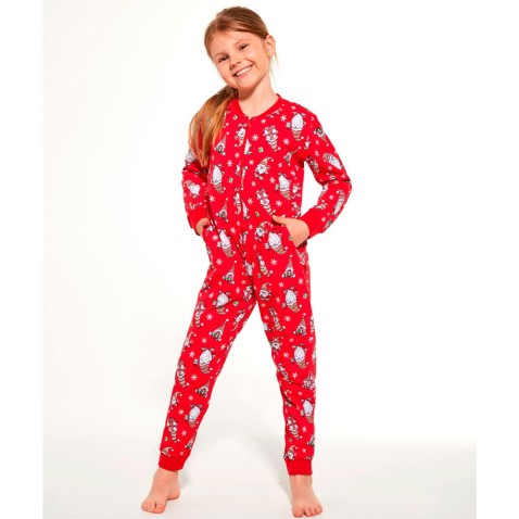 Cornette Merry Christmas kezeslábas pizsama lányoknak