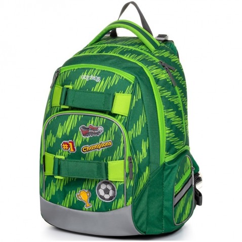 Iskolai hátizsák OXY Style Mini foci zöld