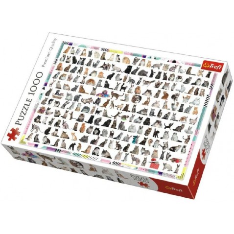 Trefl prémium kategóriájú 1000 darabos puzzle - 208 macska