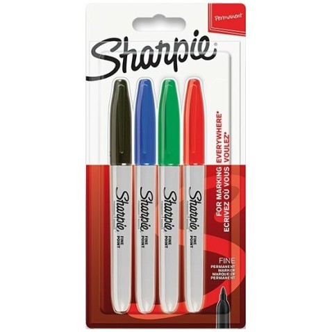 SHARPIE Fine marker, 4 kiegészítő szín