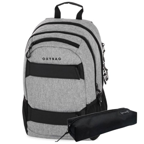OXY Sport Grey Melange + etue iskolatáska
