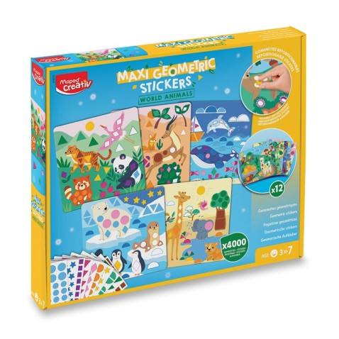 Maped Creativ Maxi Geometric Stickers készlet – Állatos matricák