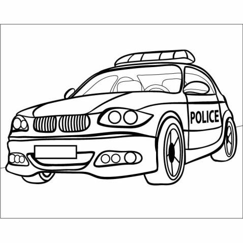 Homokfestés sablon - BMW rendőrség