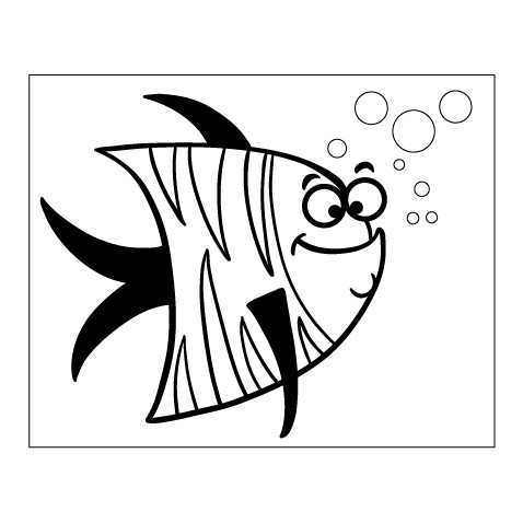 Homokfestés sablon - Hal II.