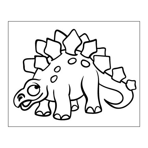 Homokfestés sablon - Stegosaurus