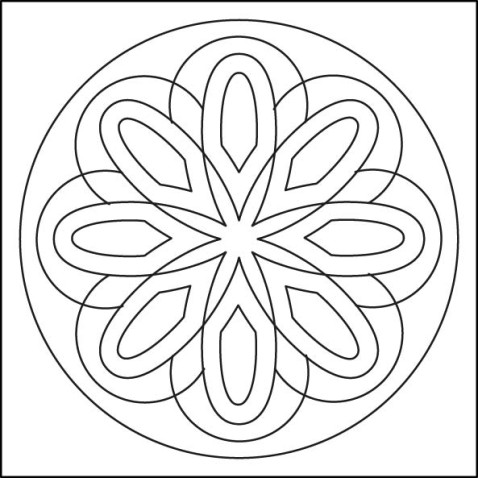 Homokfestés sablon Mandala M