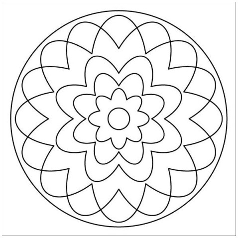 Homokfestés sablon - Mandala