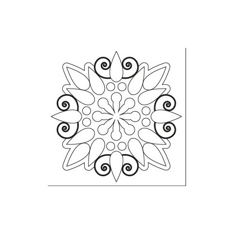 Homokfestés sablon Mandala U