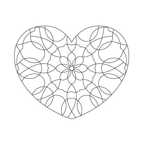 Homokfestés sablon - Szív II.