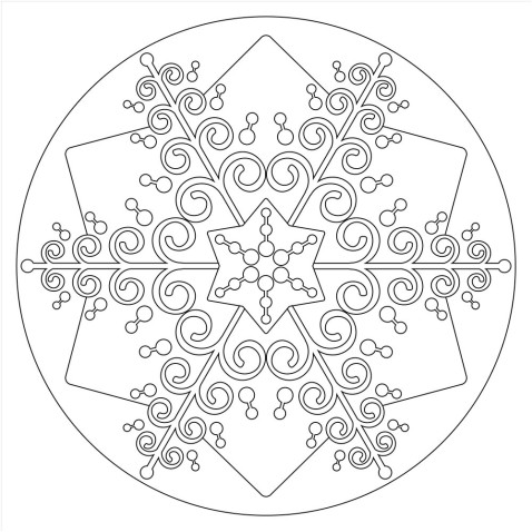 Homokfestés sablon Mandala 23.