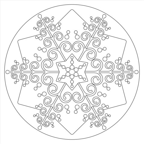 Homokfestés sablon Mandala 23.