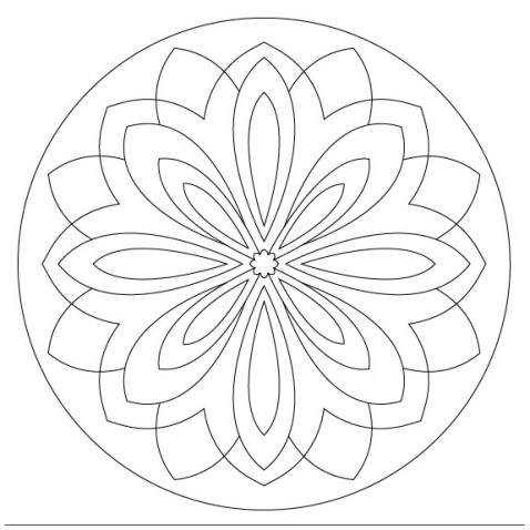 Homokfestés sablon - Mandala 4.