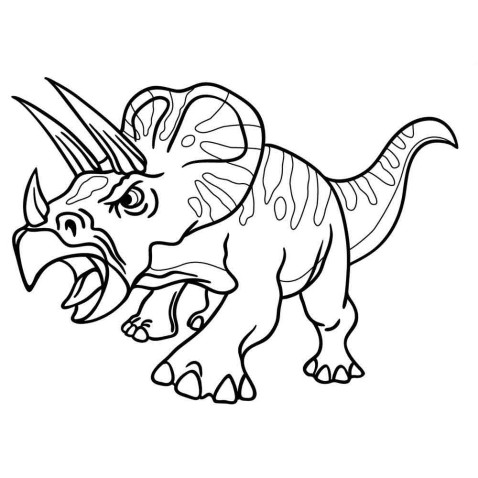 Homokfestés sablon Nagy triceratops