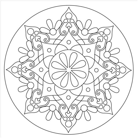 Homokfestés sablon Mandala 24.