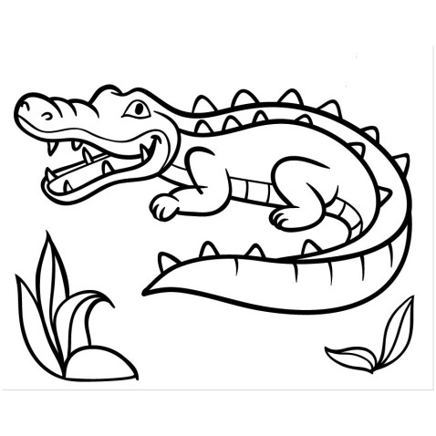 Homokfestés sablon Krokodil