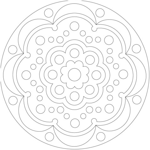Homokfestés sablon Mandala 14.