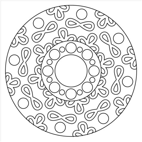 Homokfestés sablon Mandala V