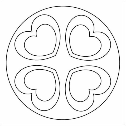 Homokfestés sablon Szívek univerzális