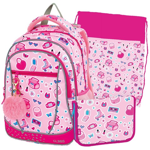 Stil Prime Pinky 3 darabos iskolatáska szett elsősöknek