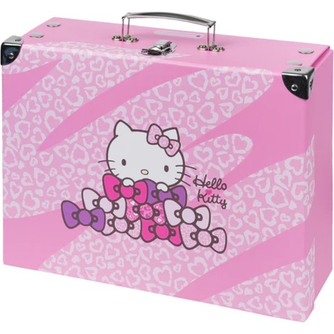 Baagl Hello Kitty Sweet Leopard összecsukható iskolai koffer fém vasalással