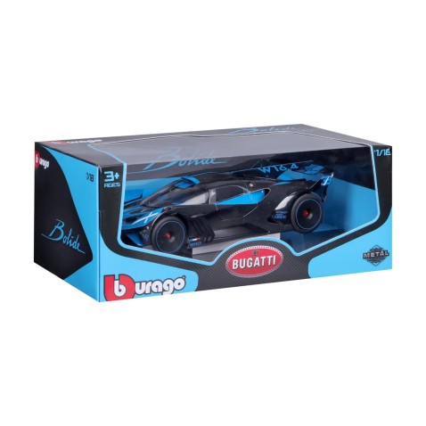 Bburago - HOBBY autómodell, Bugatti Bolide, kék-fekete, 1:18