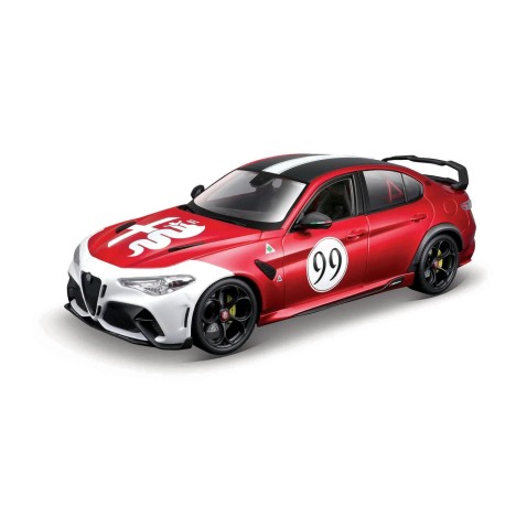 Bburago - HOBBY autómodell, Alfa Romeo Giulia GTAm, metálpiros-fehér, 1:18