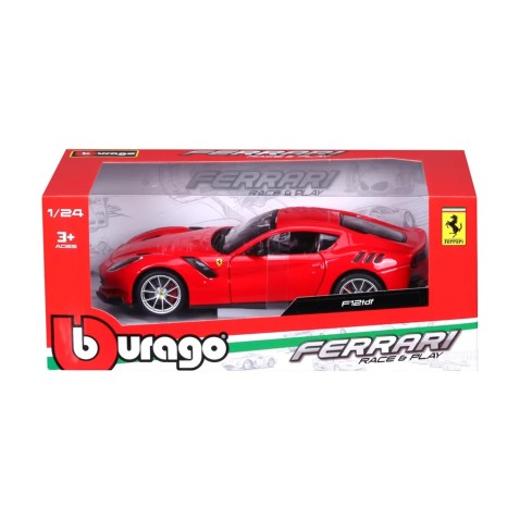 Bburago - RACE+PLAY, Ferrari F12tdf, piros, 1:24