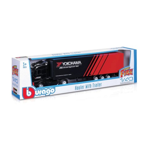 Bburago - Kamion pótkocsival M-B Actros Gigaspace/Trailer, YOKOHAMA Motorsports, 1:43