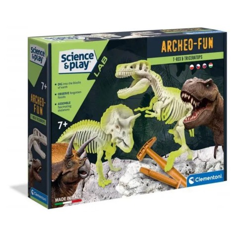Régészeti ásatás – T-Rex + Triceratops