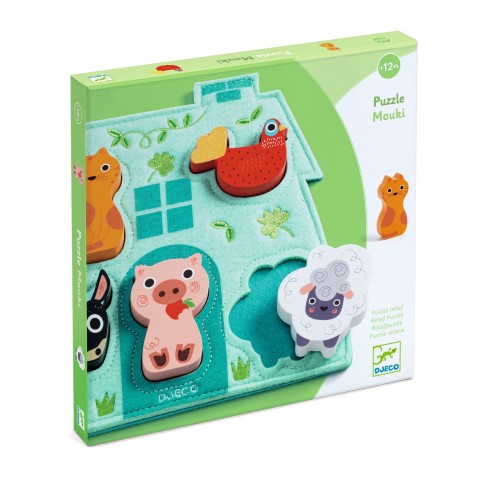Dřevěné puzzle se zvířátky